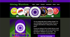 Desktop Screenshot of givingwarriors.com